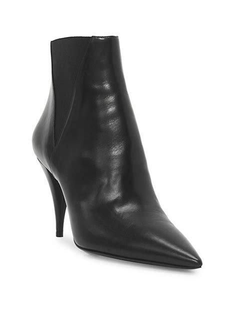 Shop Saint Laurent Kiki Leather Booties 